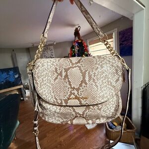 MICHAEL Michael Kors Python Embossed Shoulder Bag